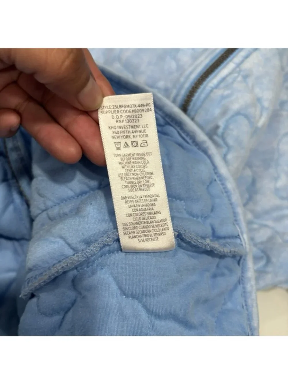 Lucky Brand Quilted Cloud Hooded Blue Jacket Size Gril Large 14/16
